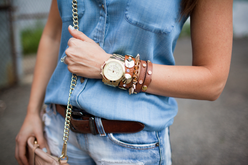 Denim on Denim, DIY Denim Shorts