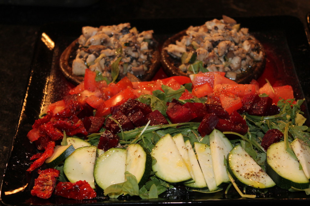 Tilapia stuffed mushrooms