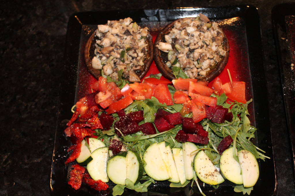 Portobello Mushrooms stuffed with Tilapia