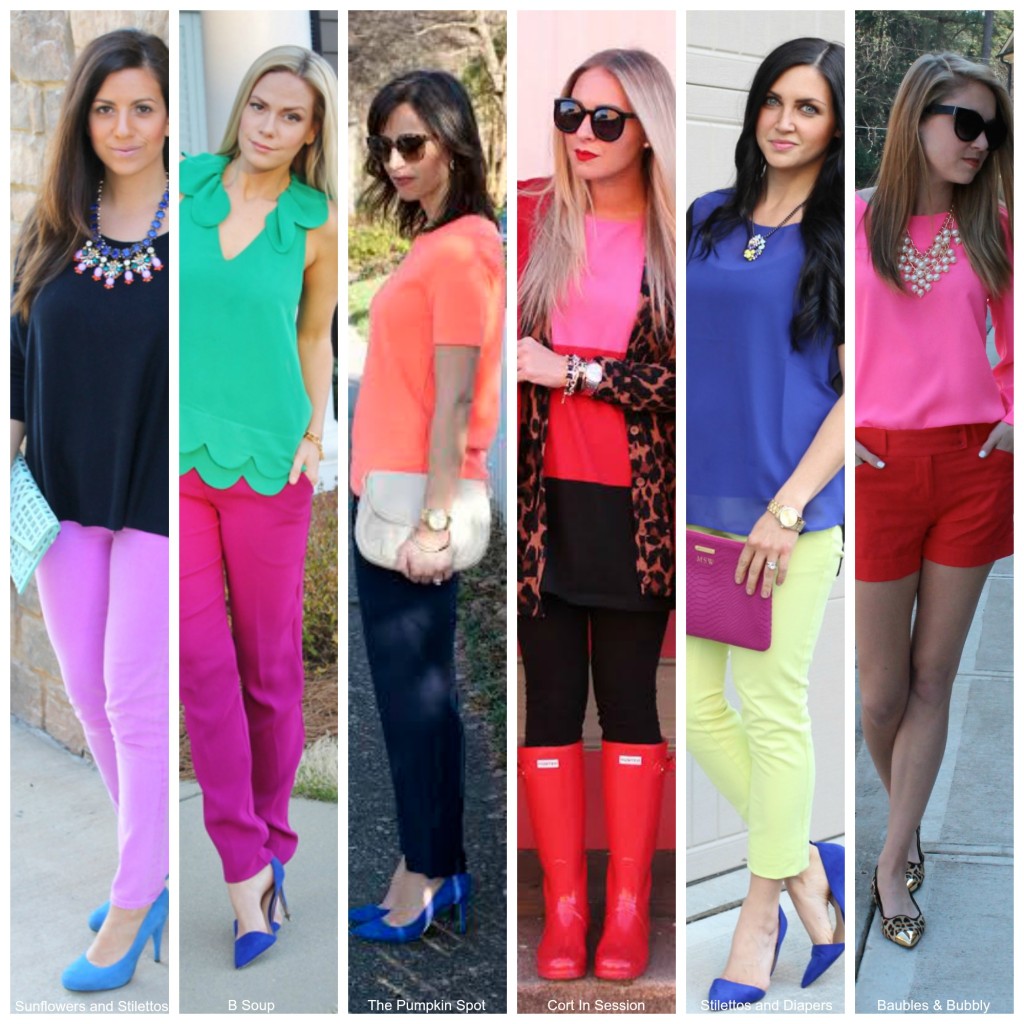 Colorblocking Collage - Charlotte Bloggers