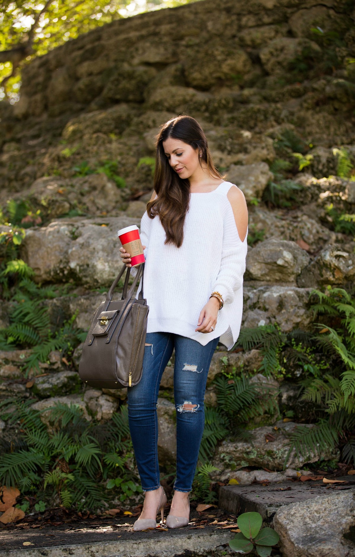 off the shoulder sweater, sheinside sweater