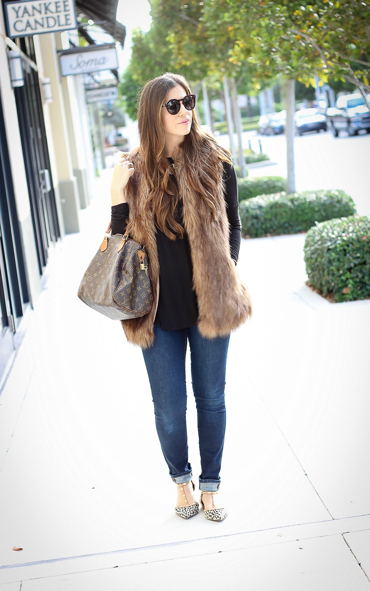 best way to wear a faux fur vest