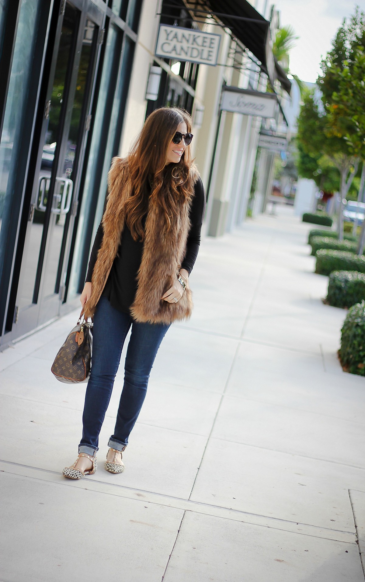 affordable faux fur vest, Sunflowers and Stilettos, Fall Style Inspo