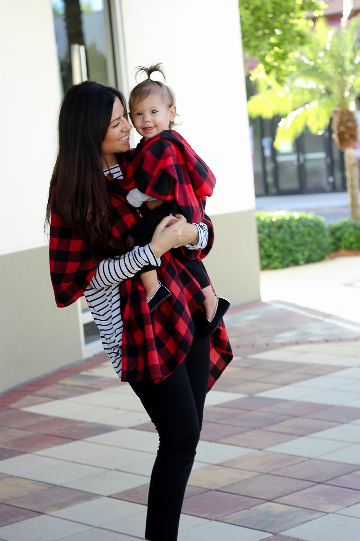 mother daughter holiday shoot, holiday shoot outfit ideas, red buffalo check outfit