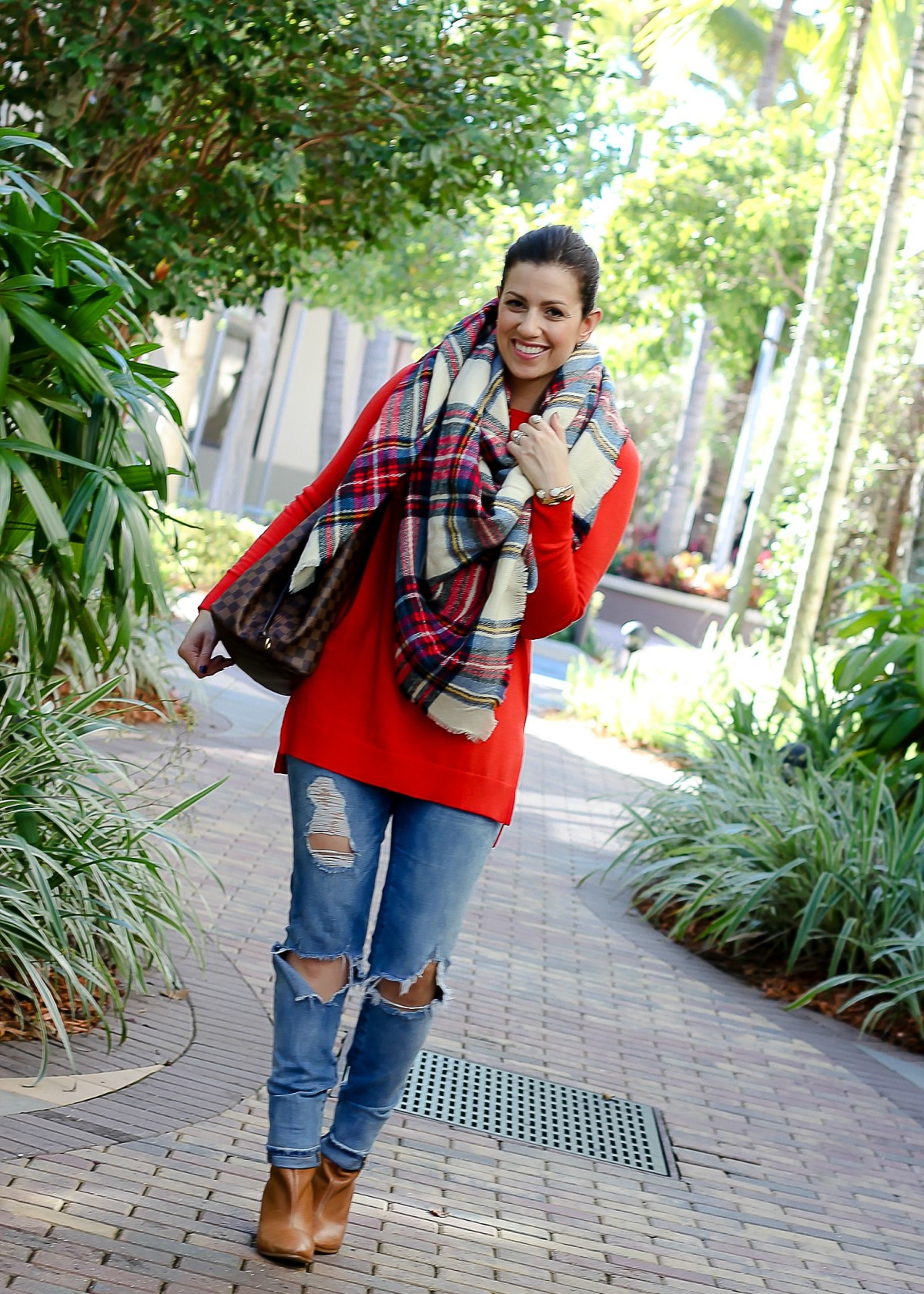 oversized plaid scarf, asos plaid scarf, Sunflowers and Stilettos blog, Florida fashion blogger