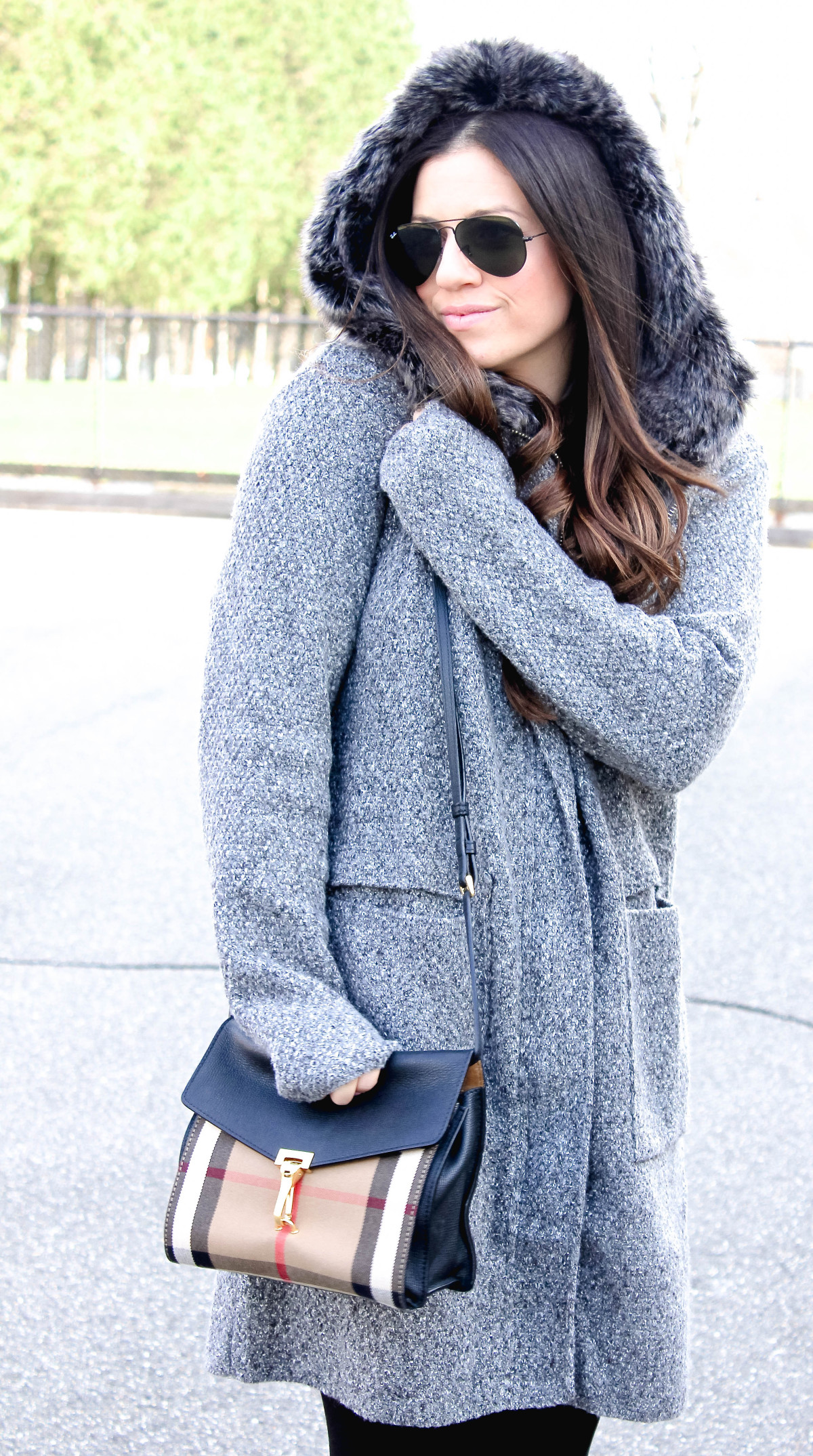 faux fur hooded sweater, Jaime Cittadino, Fashion blogger