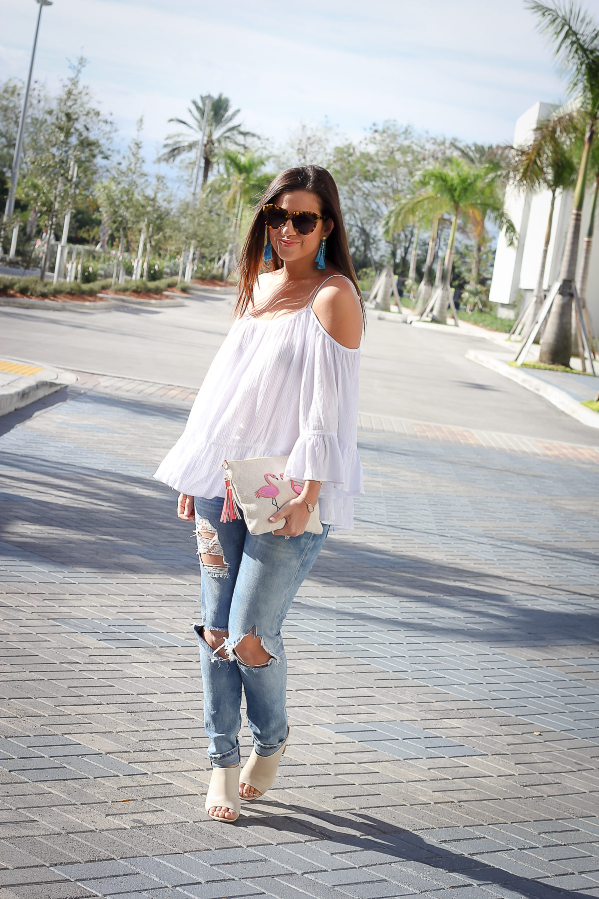 white off shoulder top, cute white cold shoulder top