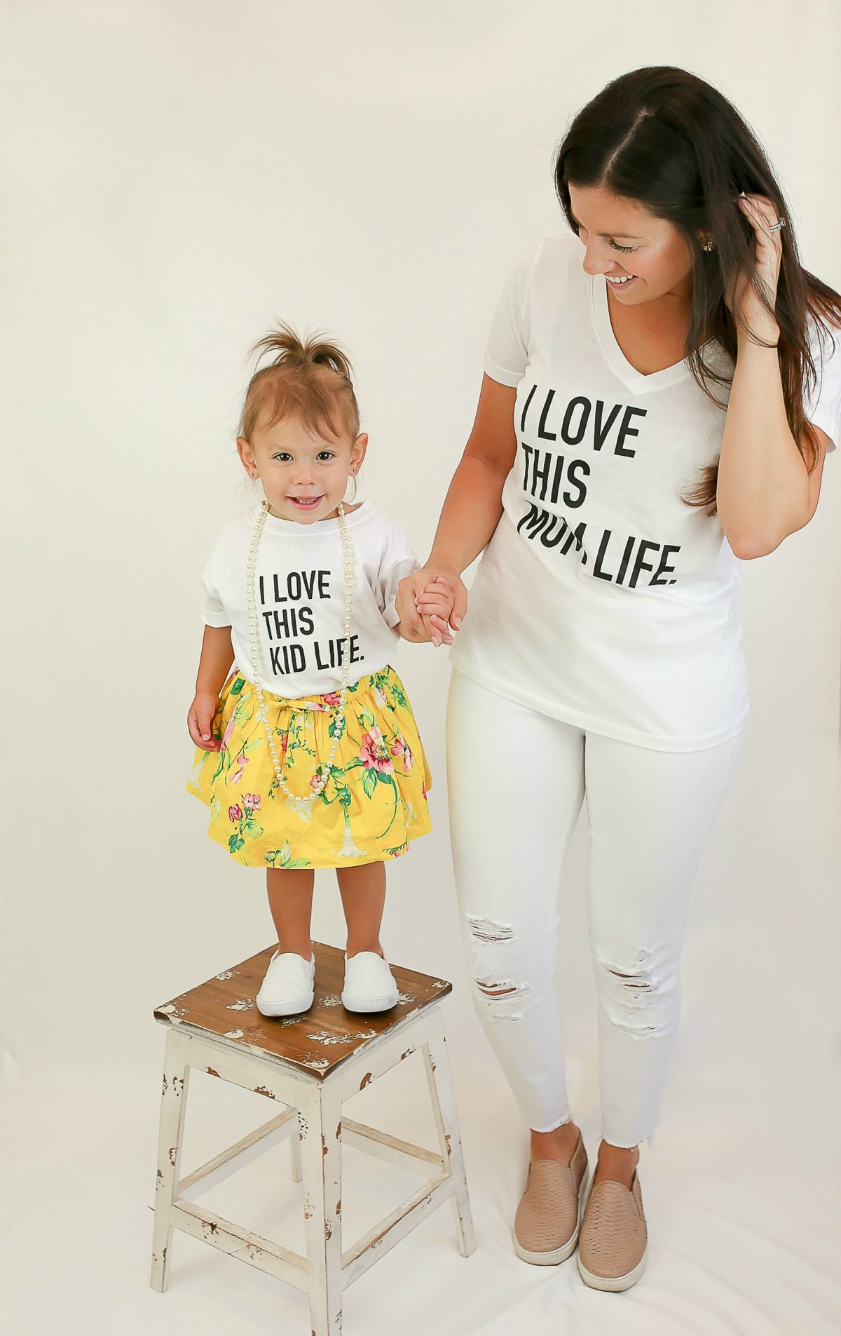 I Love This Kid Life tee, matching mommy and me tees, Live styled shop tees, etsy mom life tee