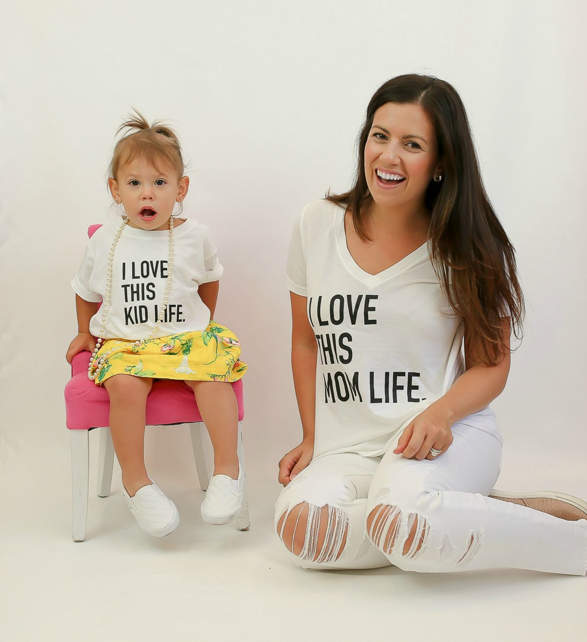 mom tee, mother daughter matching tees, mom life tee