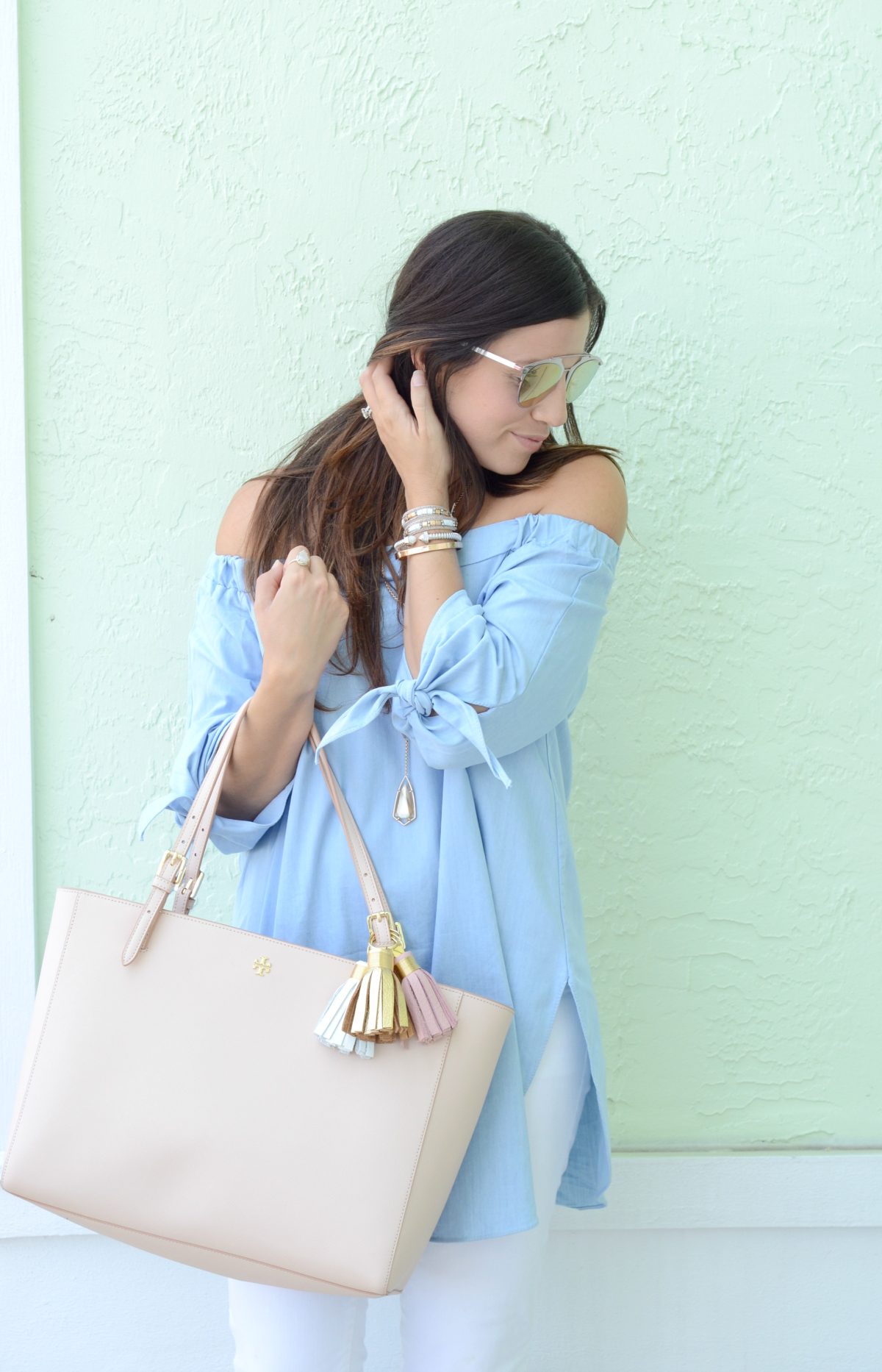 South Florida Fashion Blogger, Tory Burch York Tote