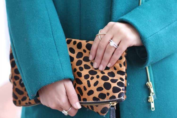 Clare Vivier Leopard Clutch