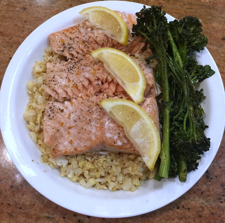 Whole30 Salmon and Cauliflower Rice