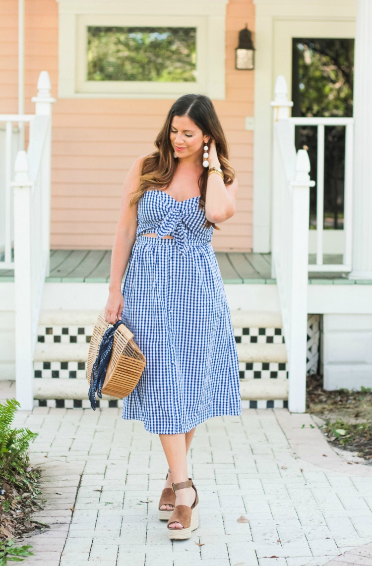 Gingham Midi Dress