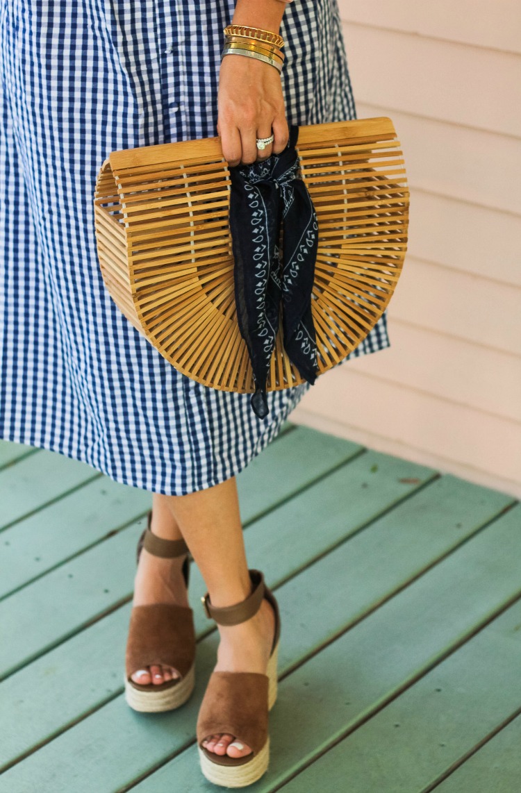 Cult Gaia Bag, Indigo RD wedges, Best Marc Fisher dupes