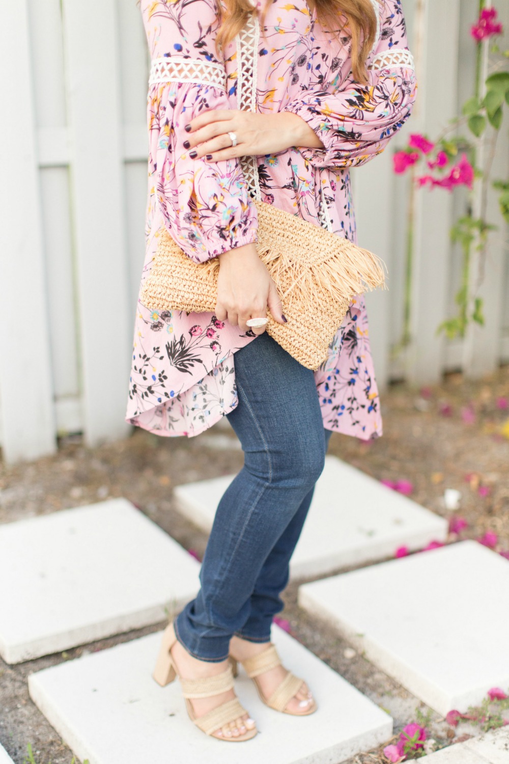 Chicwish flowy tunic with skinny jeans_Summer to Fall transitional outfit