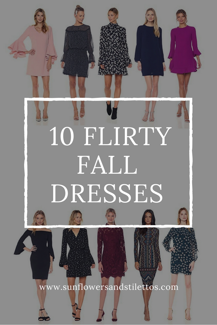 Fall Dresses _ Flirty Fall Dresses _ Floral Fall Dresse _ Flutter Sleeve Dress