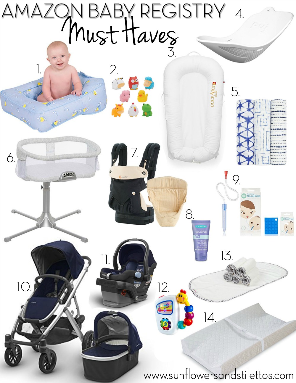 Amazon Baby Registry Must Haves by Sunflowers and Stilettos blog _ best baby items _ newborn essentials