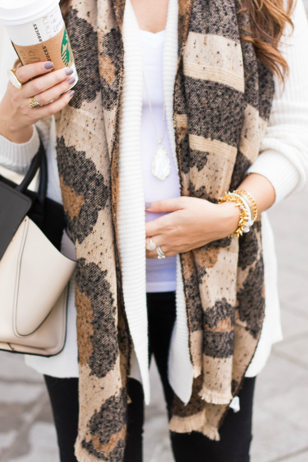 Leopard Scarf, Kendra Scott Jewelry, Styled by Fashion Blogger Jaime Cittadino