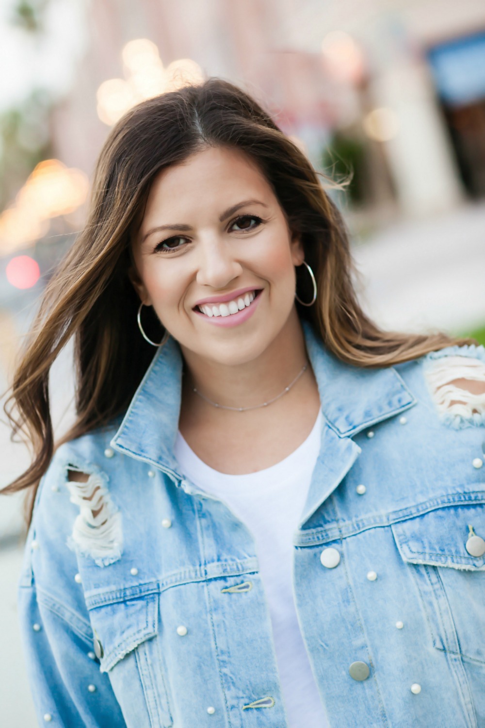 denim jacket with pearls _ distressed denim jacket _ denim jacket for fall