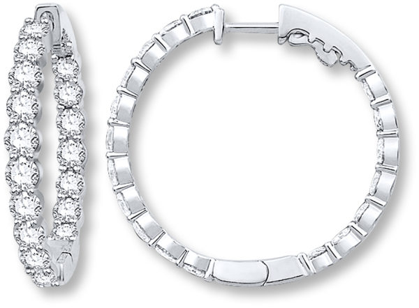 Diamond Hoop Earrings