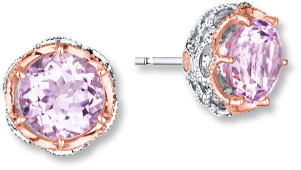 Tacori earrings, Rose Gold Earrings, 