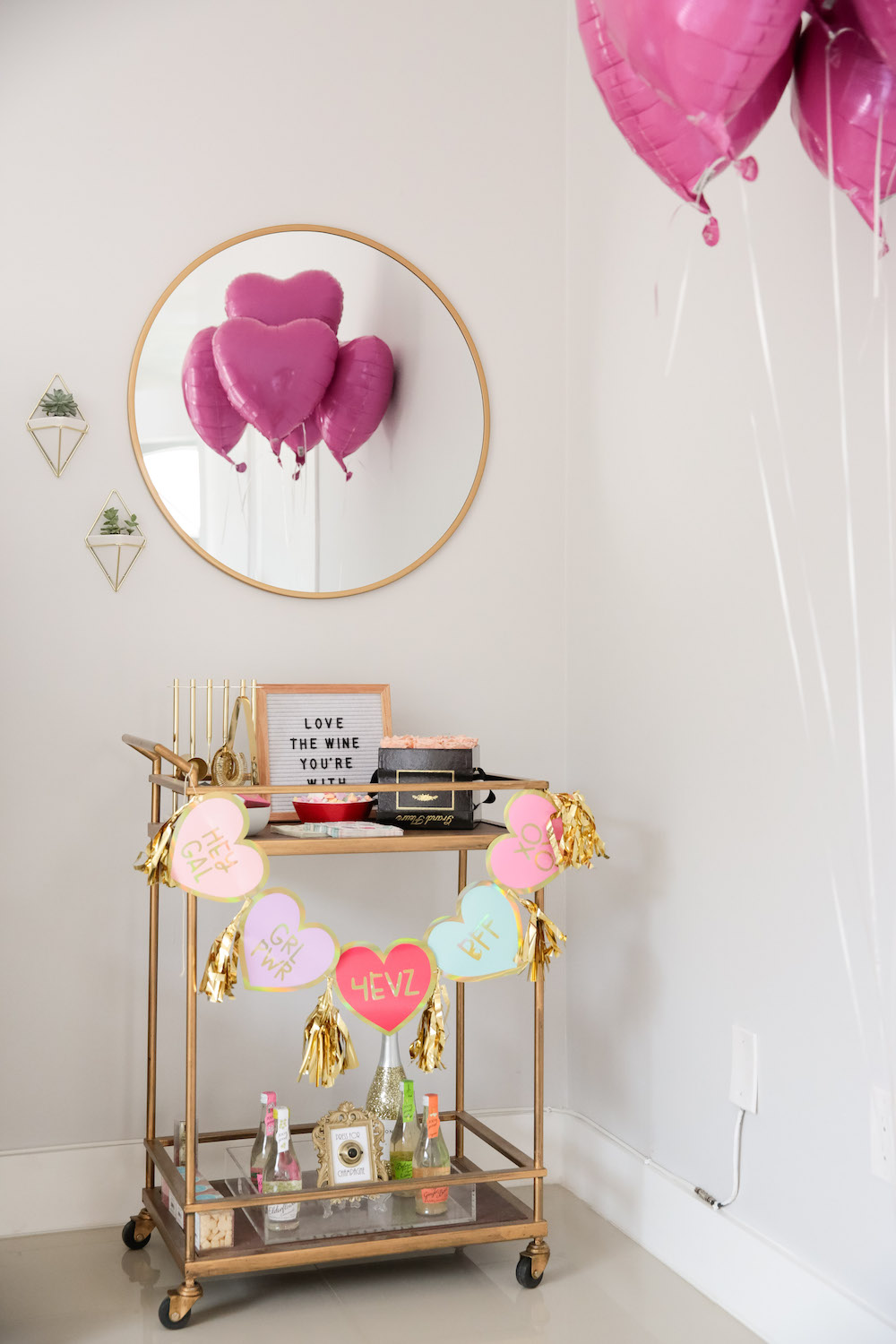 valentine's Day Bar Cart