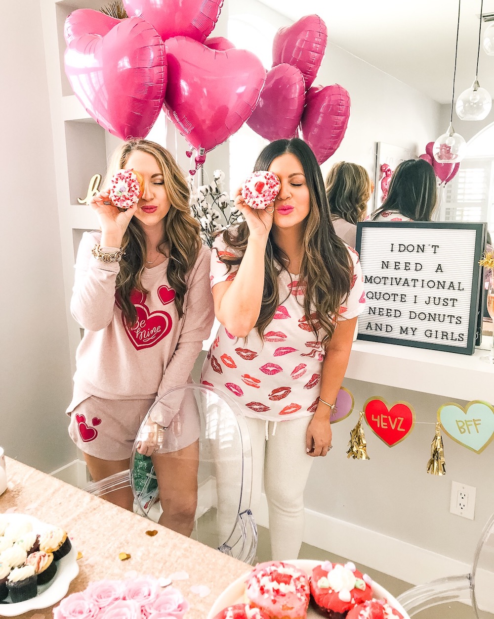 Valentine's day lips tee, Valentine's day pajamas