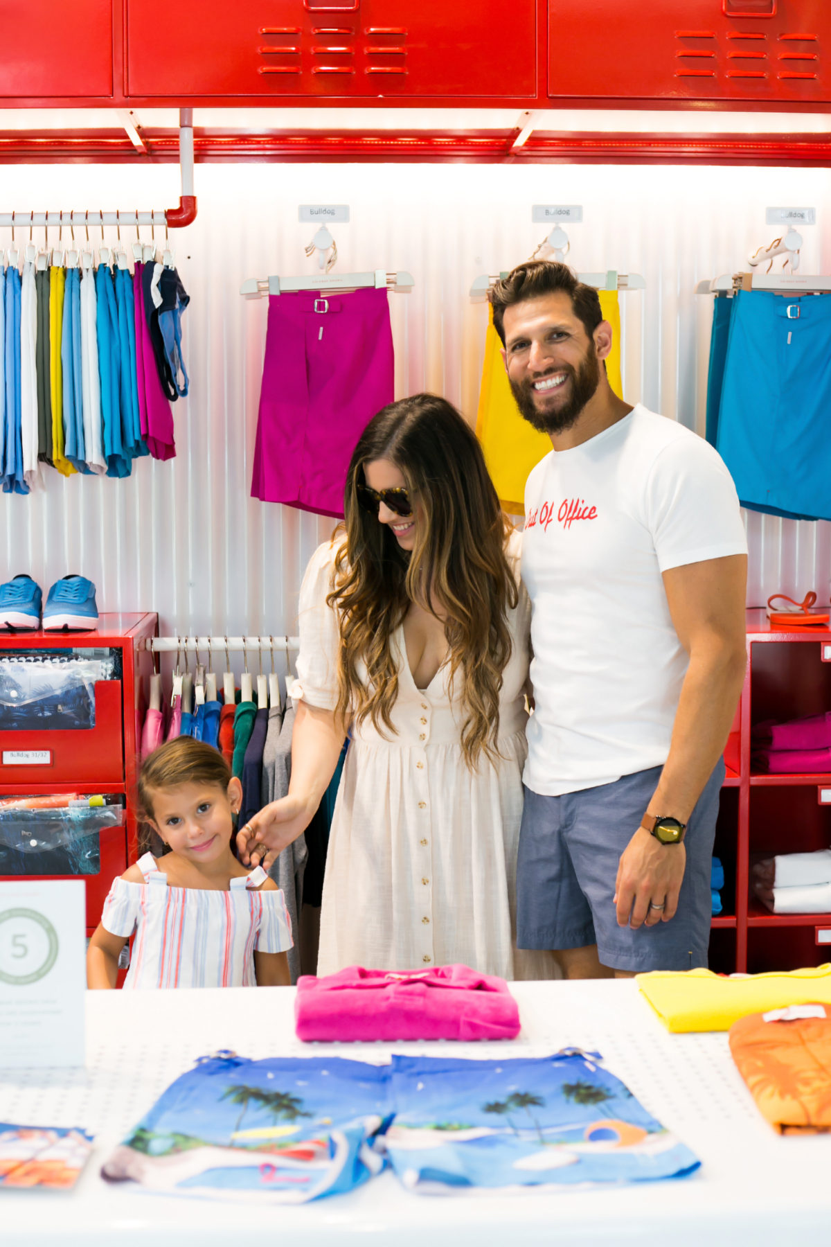 Jaime Cittadino and family shopping at The Royal Poinciana Plaza in Palm Beach