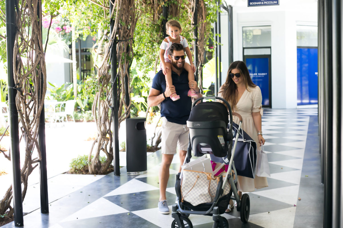 South Florida blogger, Jaime Cittadino and family shopping at The Royal Poinciana Plaza Palm Beach