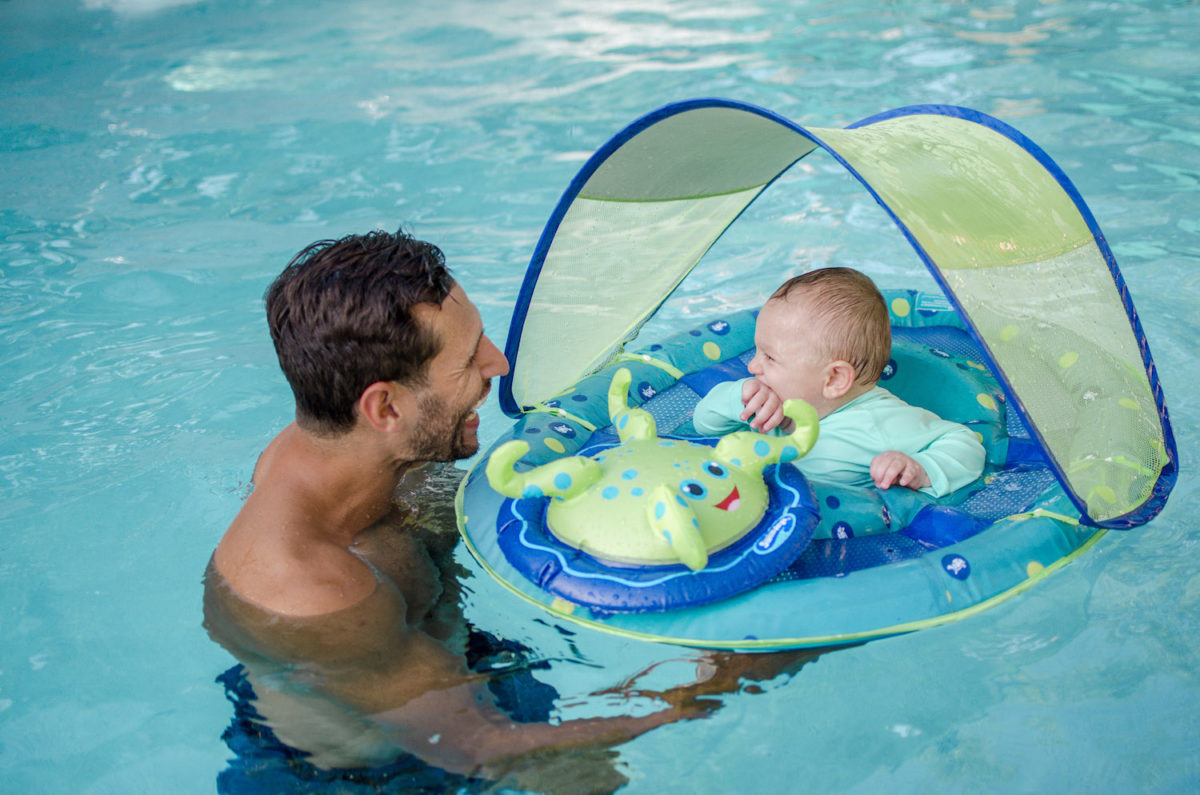 baby pool float with umbrella