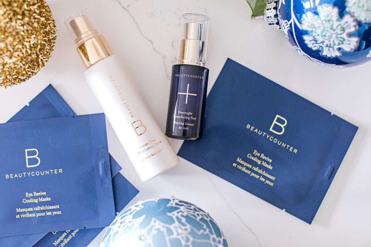 beautycounter skincare holiday set, beautycounter resurfacing peel