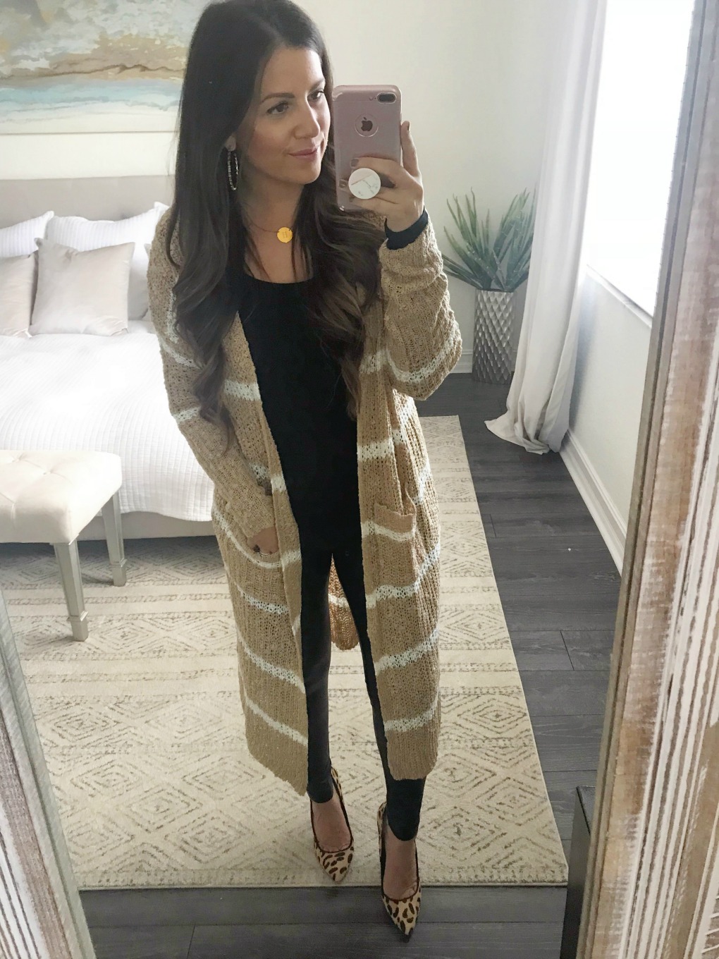 long cardigan, stripe cardigan, Sunflowers and Stilettos blog