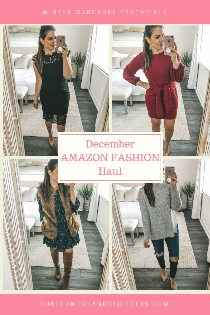 December Amazon Fashion Haul, Amazon Fashion Dresses, Cute Affordable Holiday dresses