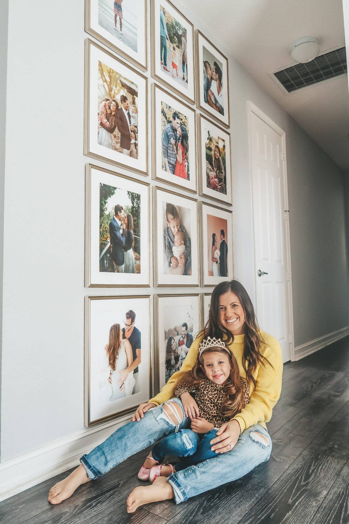 how to create a gallery wall, floor to ceiling gallery wall, Framebridge gallery wall