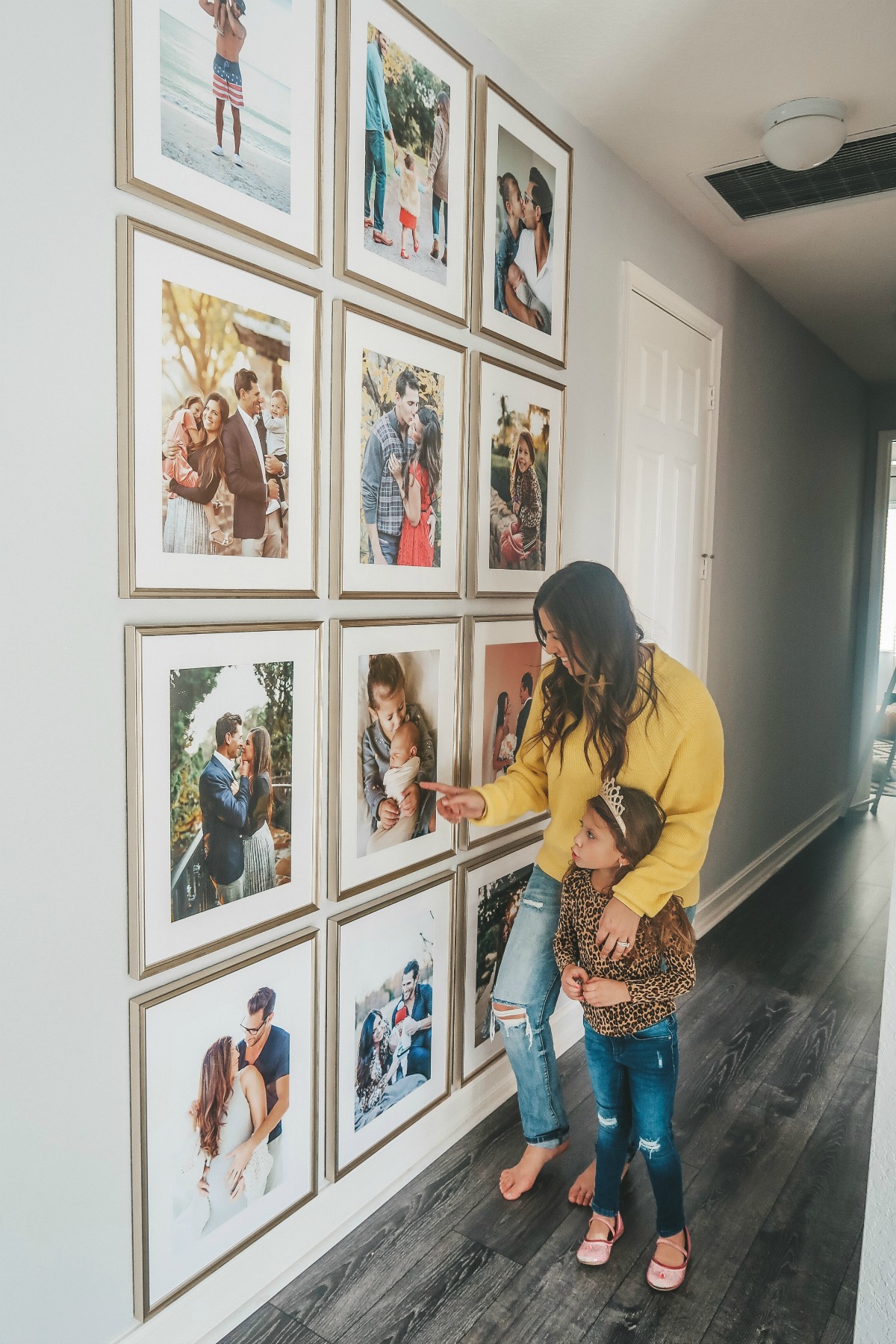 floor to ceiling gallery wall, how to hang a gallery wall, Sunflowers and Stilettos fashion and lifestyle blog by Jaime Cittadino, Florida Lifestyle Blogger