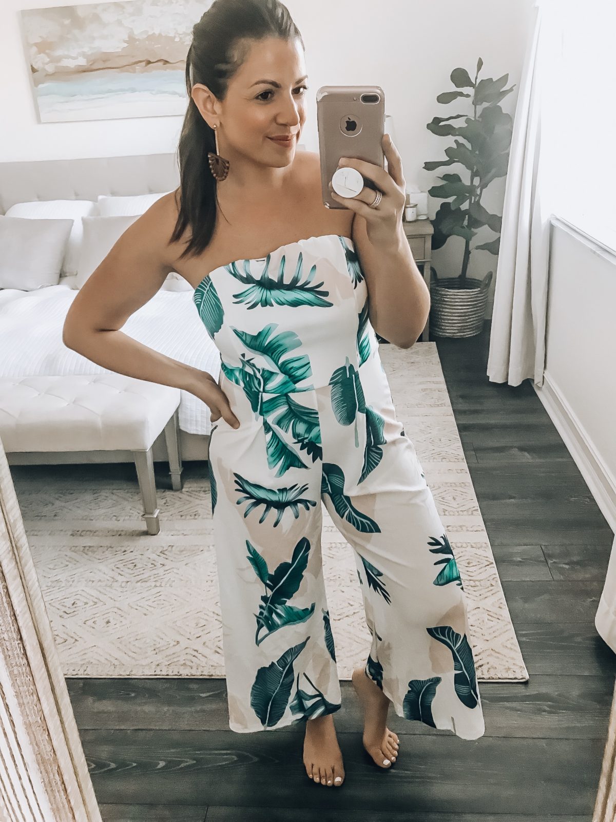 Amazon Fashion Haul leaf print jumpsuit