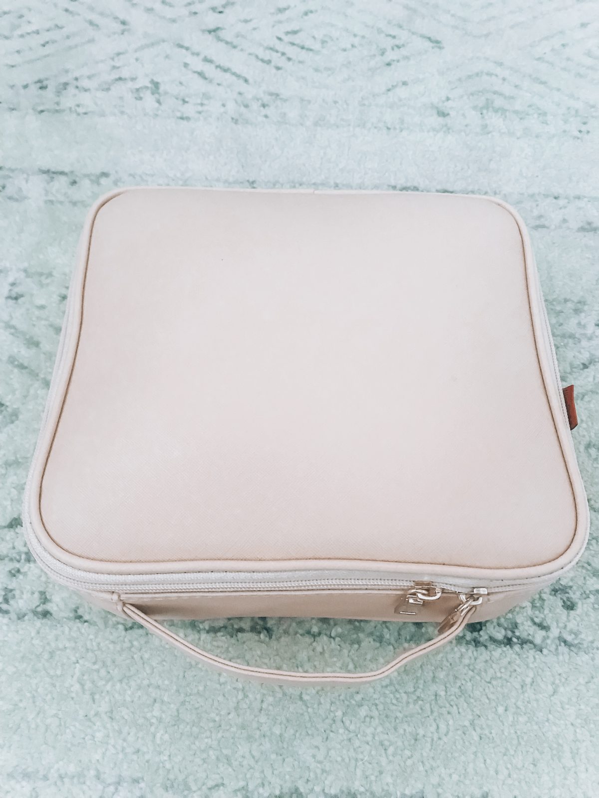 Large Leather Travel Cosmetic Case