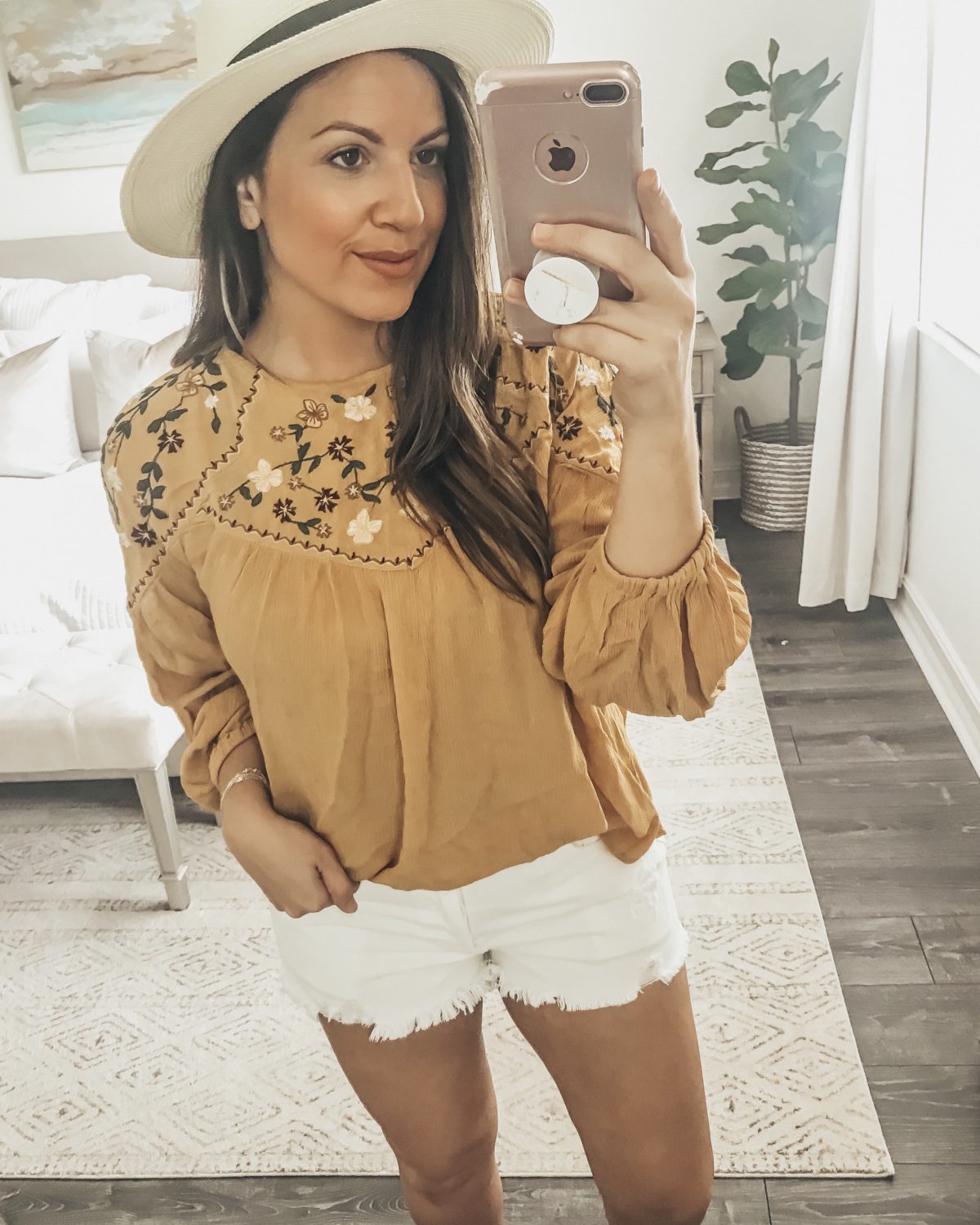 Boho Embroidered Long Sleeve Top, Amazon Fashion 