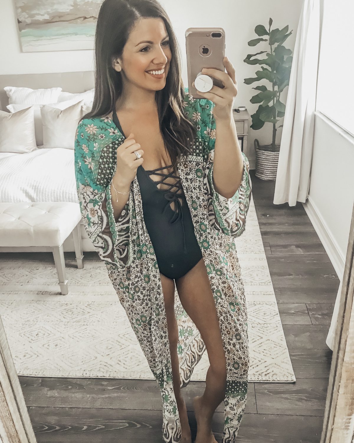 Boho Long Open Coverup Kimono