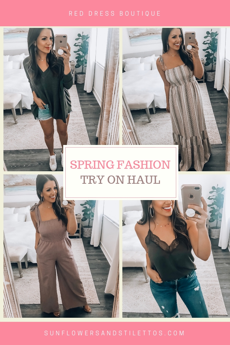 Spring Fashion Try On Haul with Red Dress Boutique by Jaime Cittadino of Sunflowers and Stilettos blog