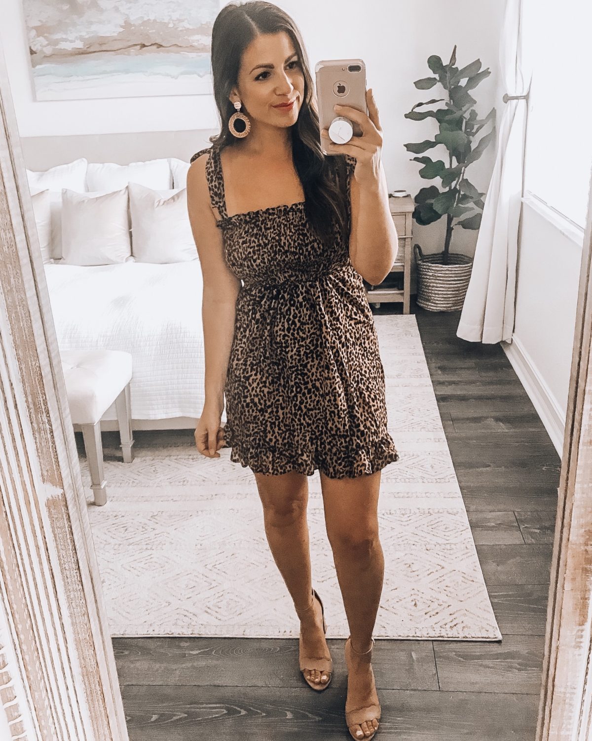 Amazon leopard mini dress, leopard mini dress, Jaime Cittadino of Sunflowers and Stilettos, Amazon Fashion dress