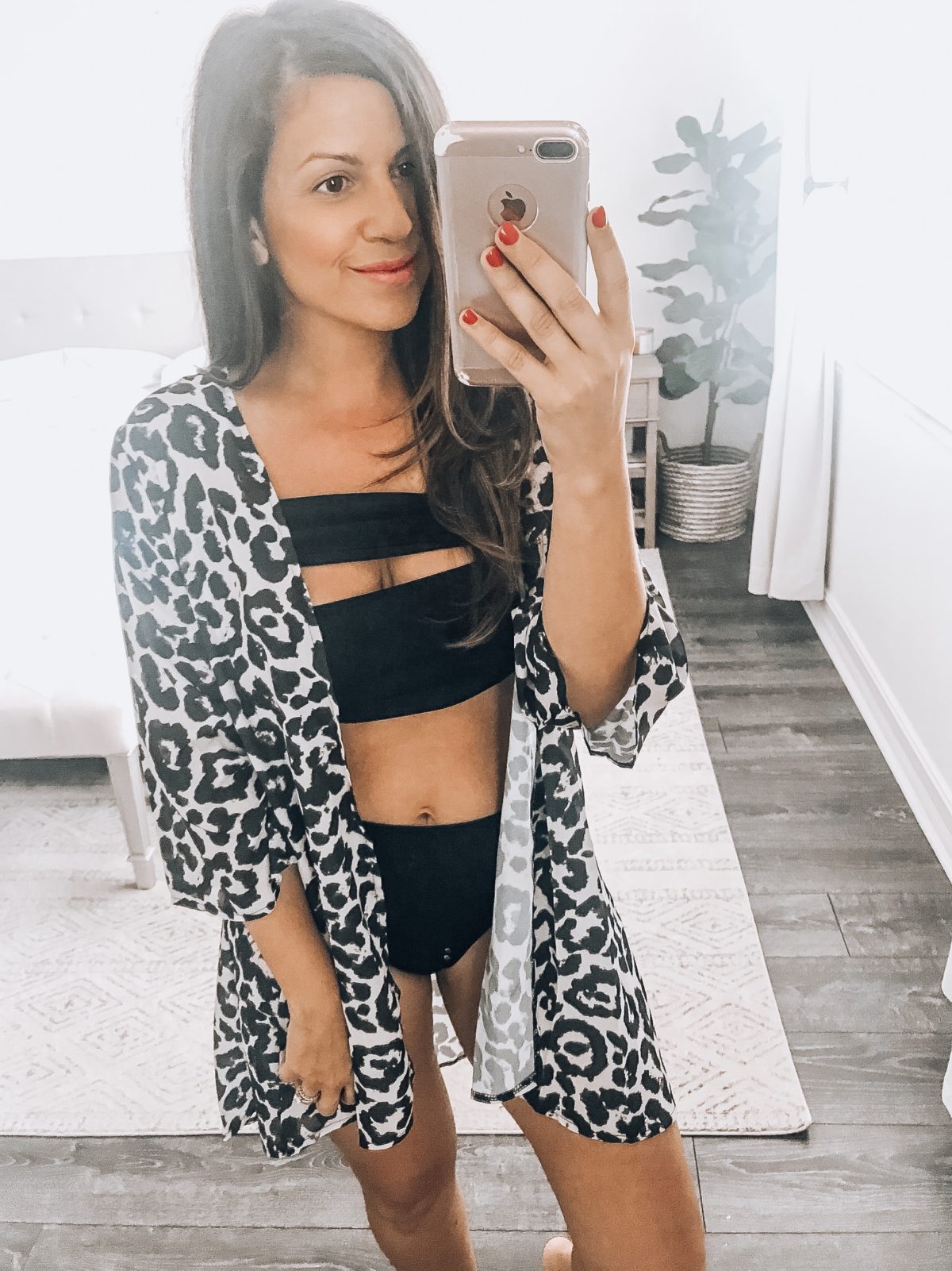 Amazon leopard kimono