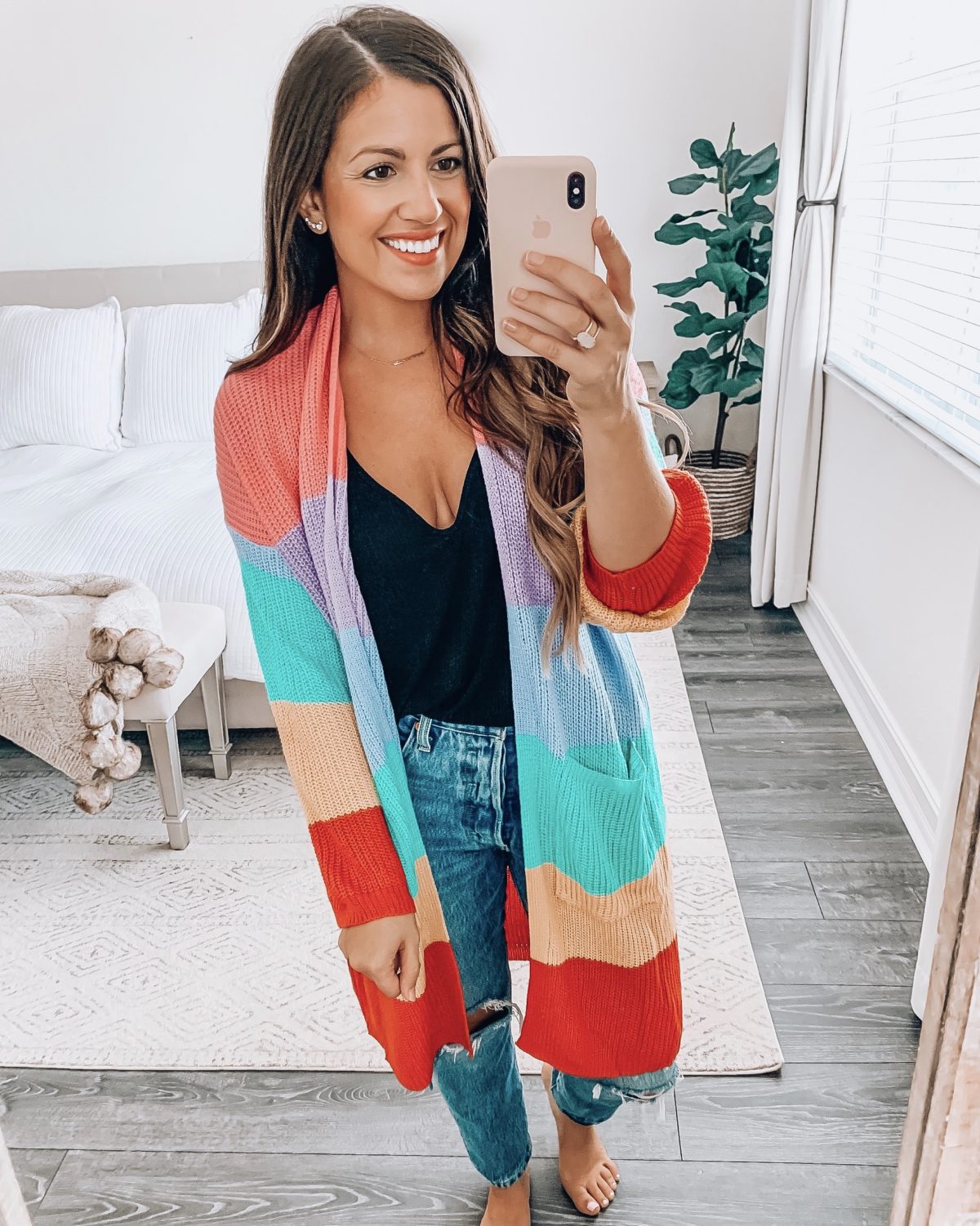 Amazon Fashion rainbow cardigan, Jaime Cittadino Florida Fashion Lifestyle Blogger