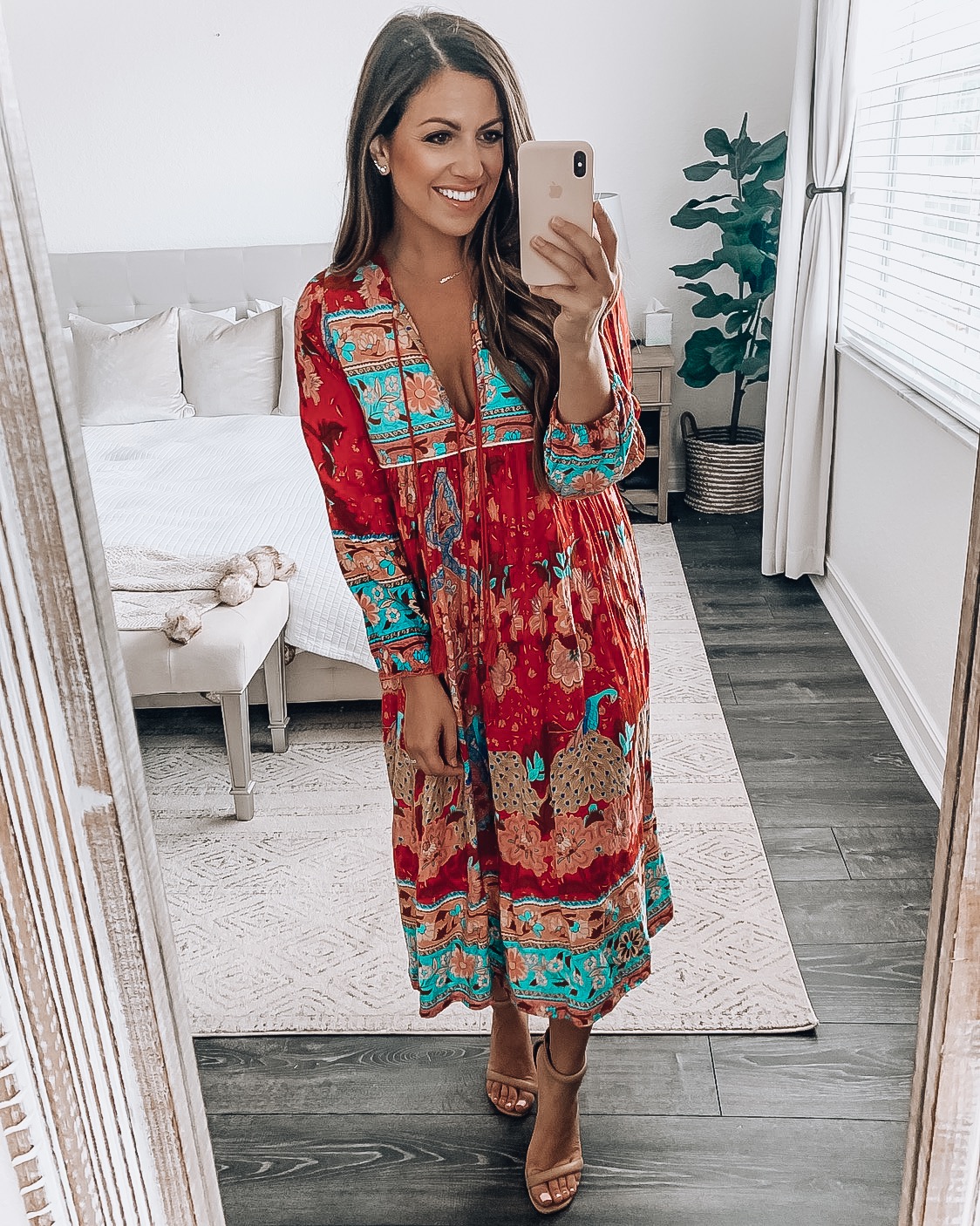 Amazon Fashion boho dress, bohemian style maxi dress