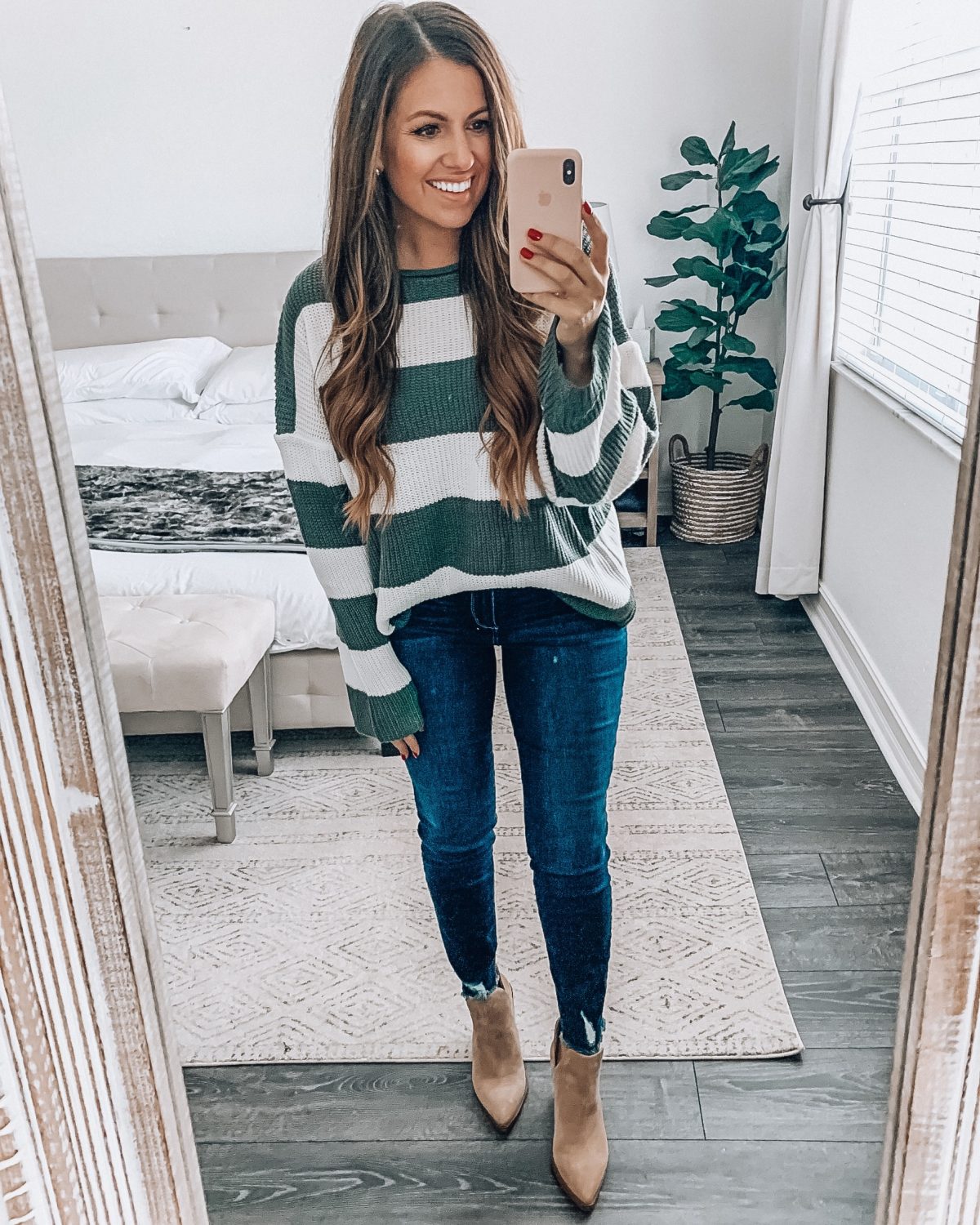 stripe crew neck sweater, Amazon stripe sweater