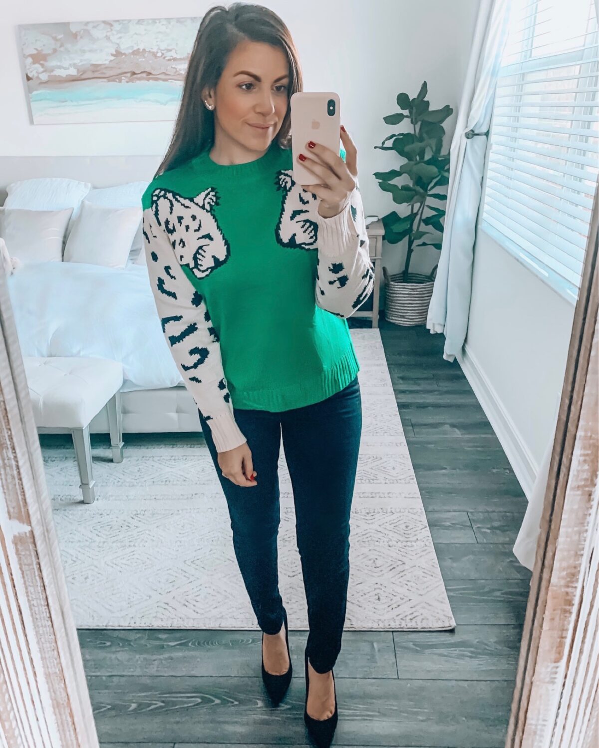 Amazon double leopard sweater