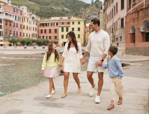 Our family in Cinque Terre — a highlight of our 17-day Celebrity Ascent Mediterranean cruise